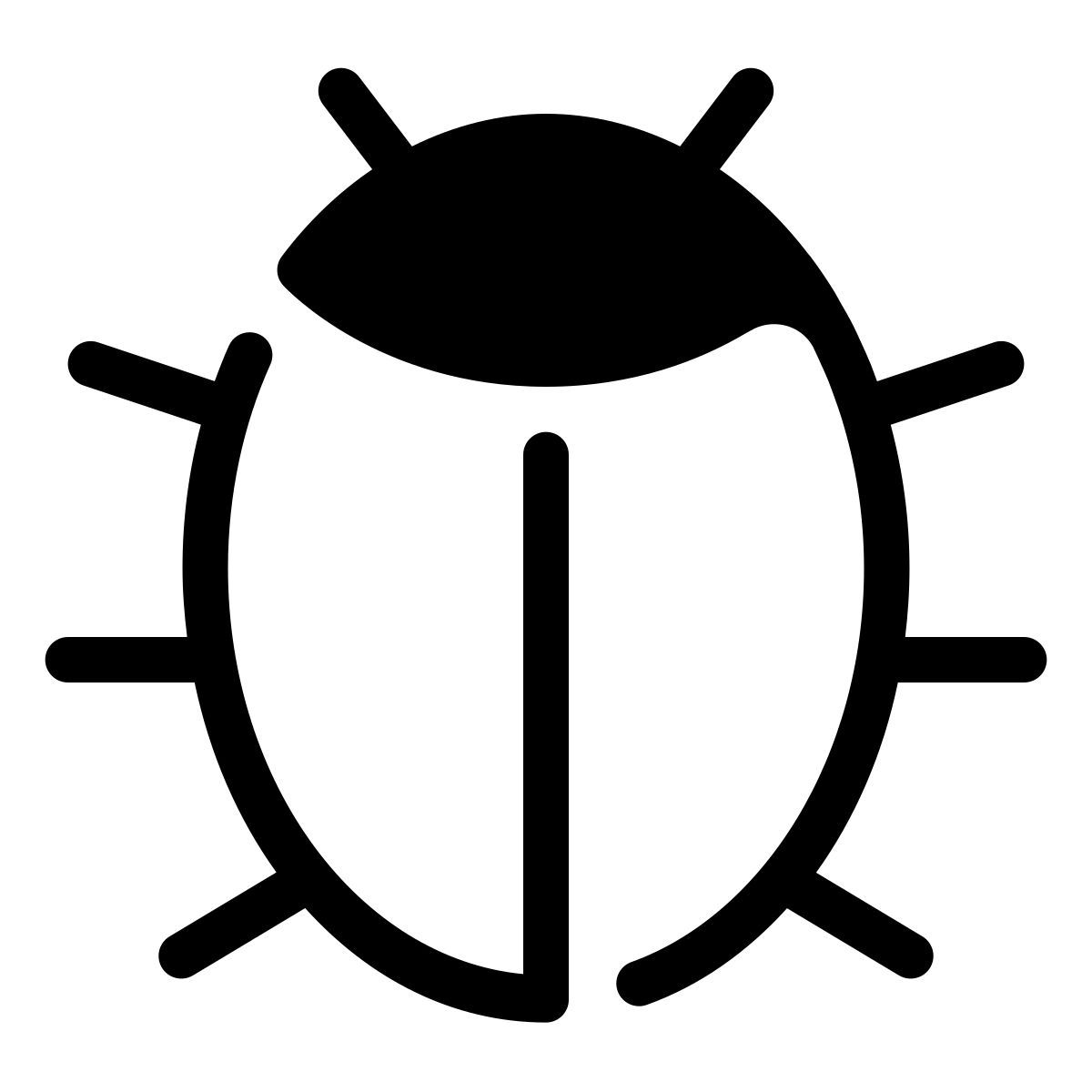 parakeet partial filled style bug icon