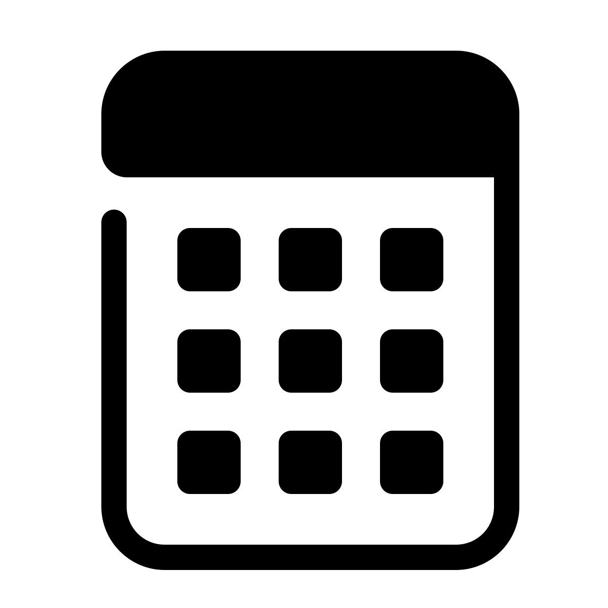parakeet partial filled style calculator icon