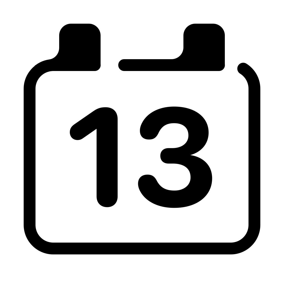 parakeet partial filled style calendário de 13 icon