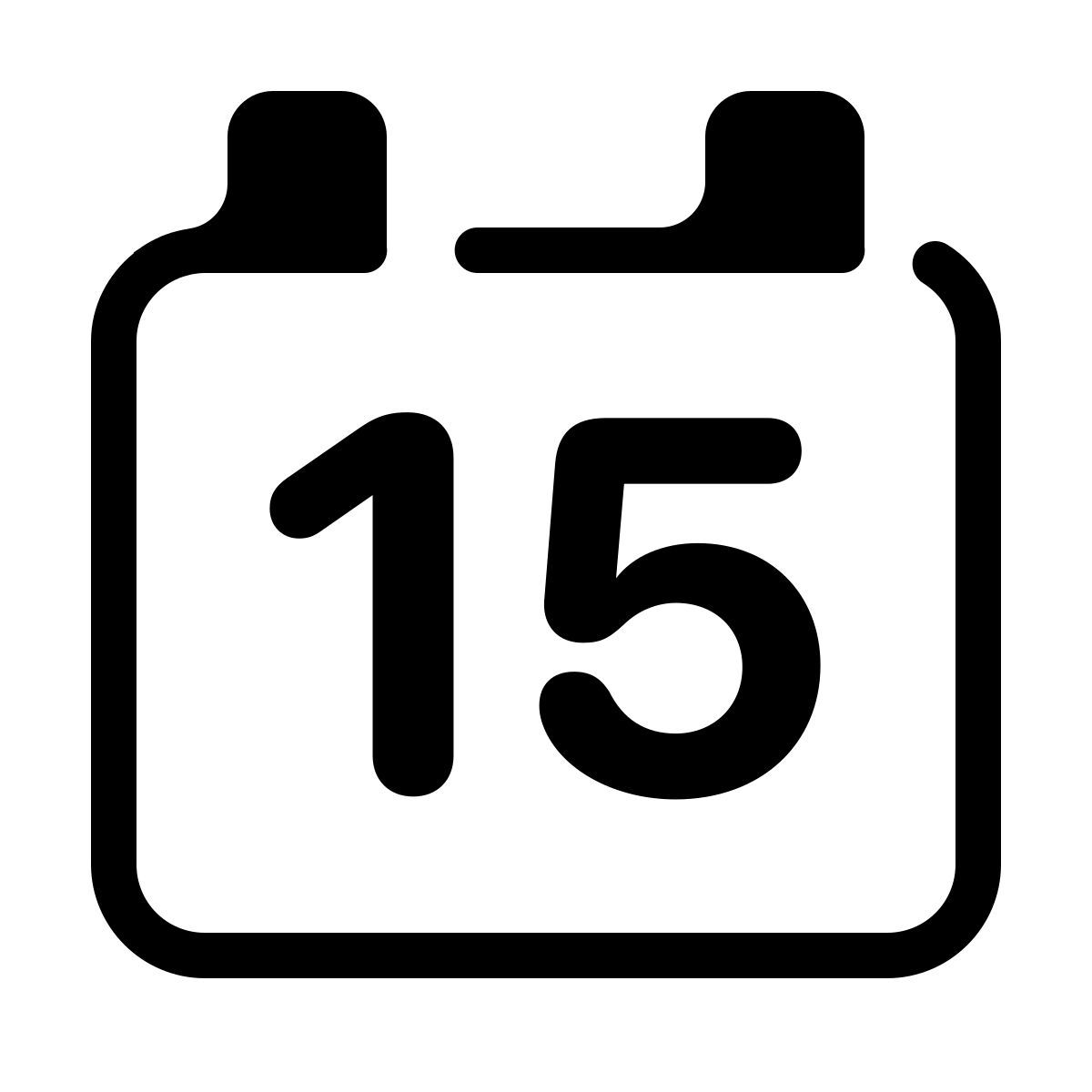 parakeet partial filled style kalender 15 icon