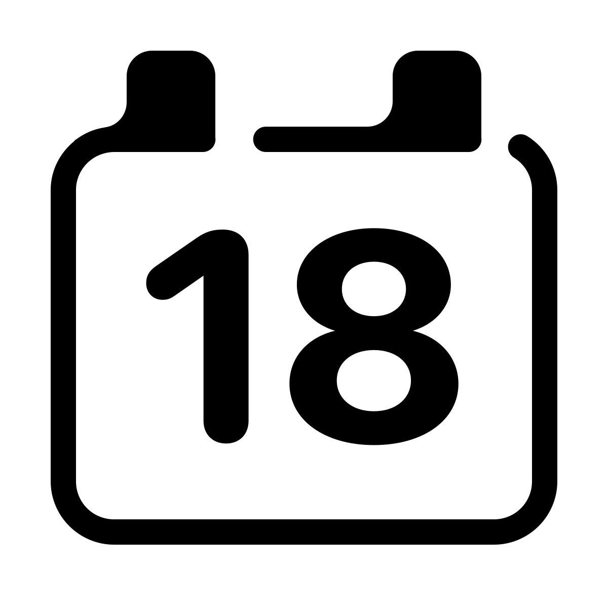 parakeet partial filled style calendrier 18 icon