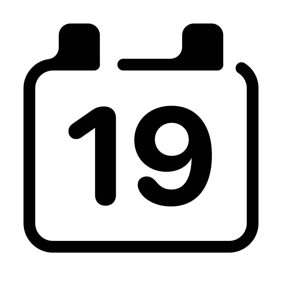 parakeet partial filled style calendrier 19 icon