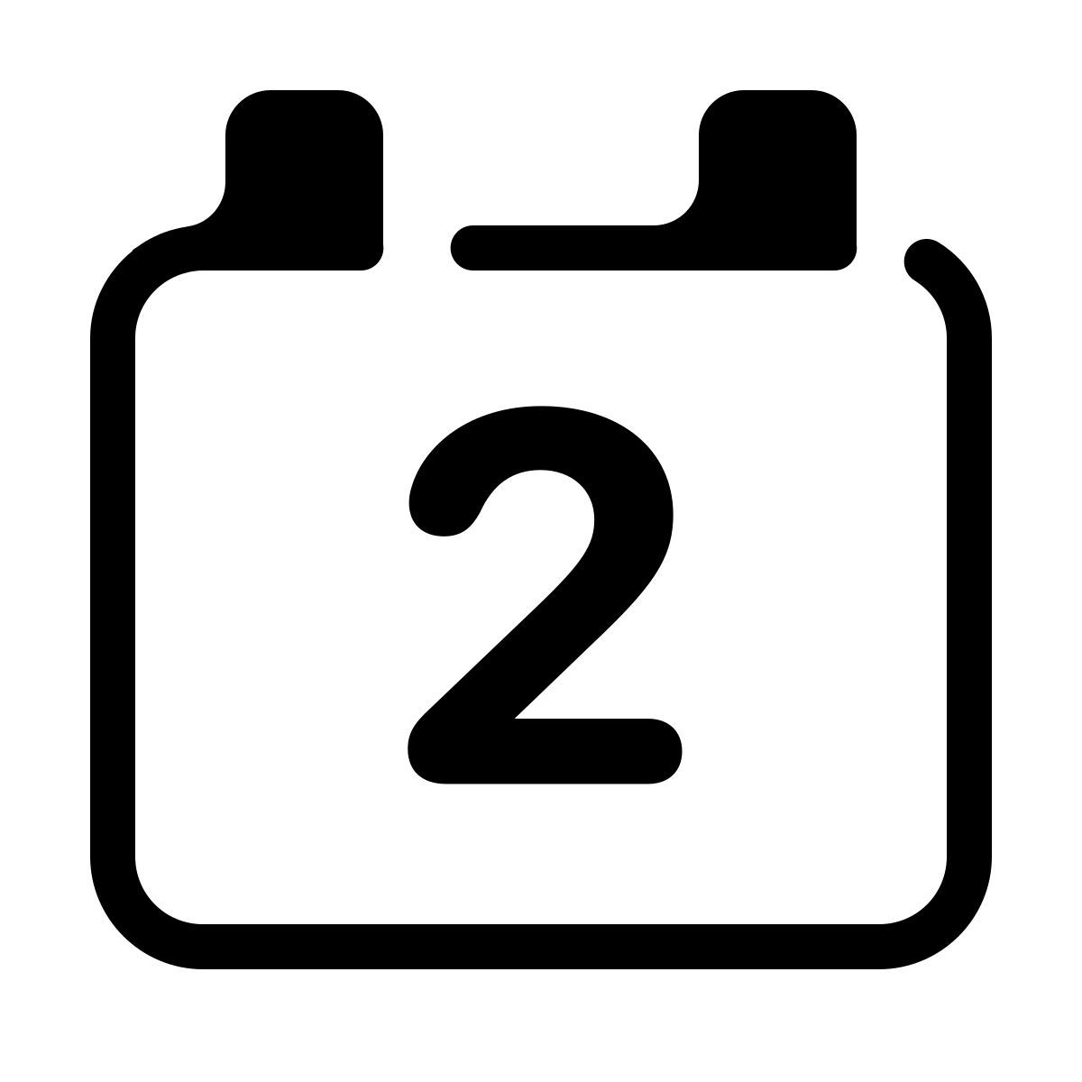 parakeet partial filled style kalender 2 icon