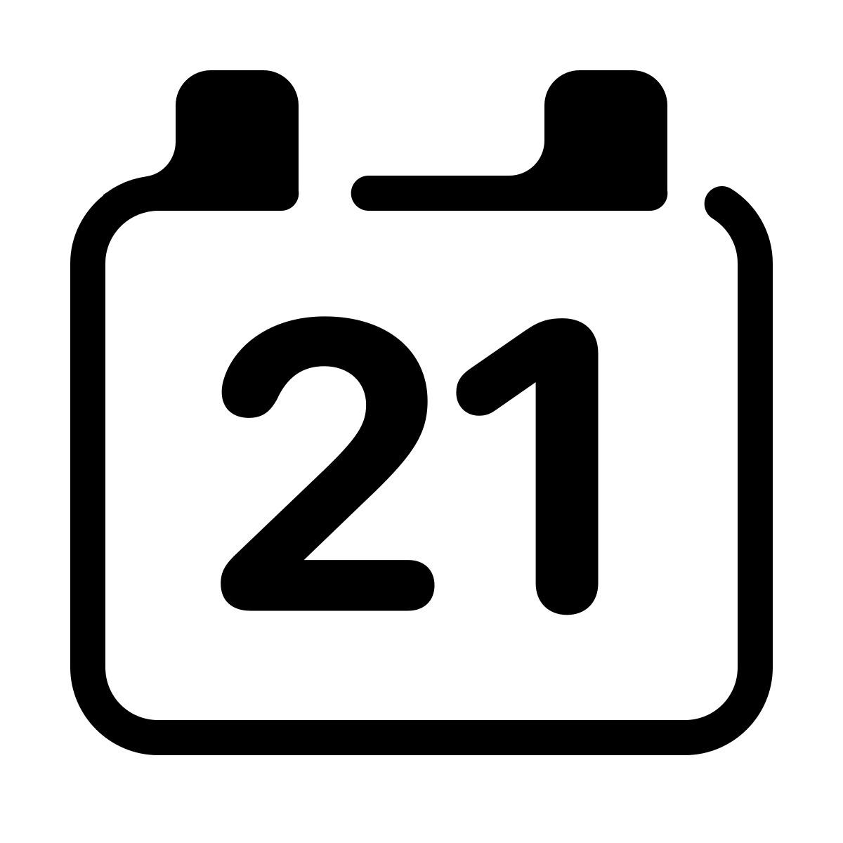 parakeet partial filled style kalender 21 icon