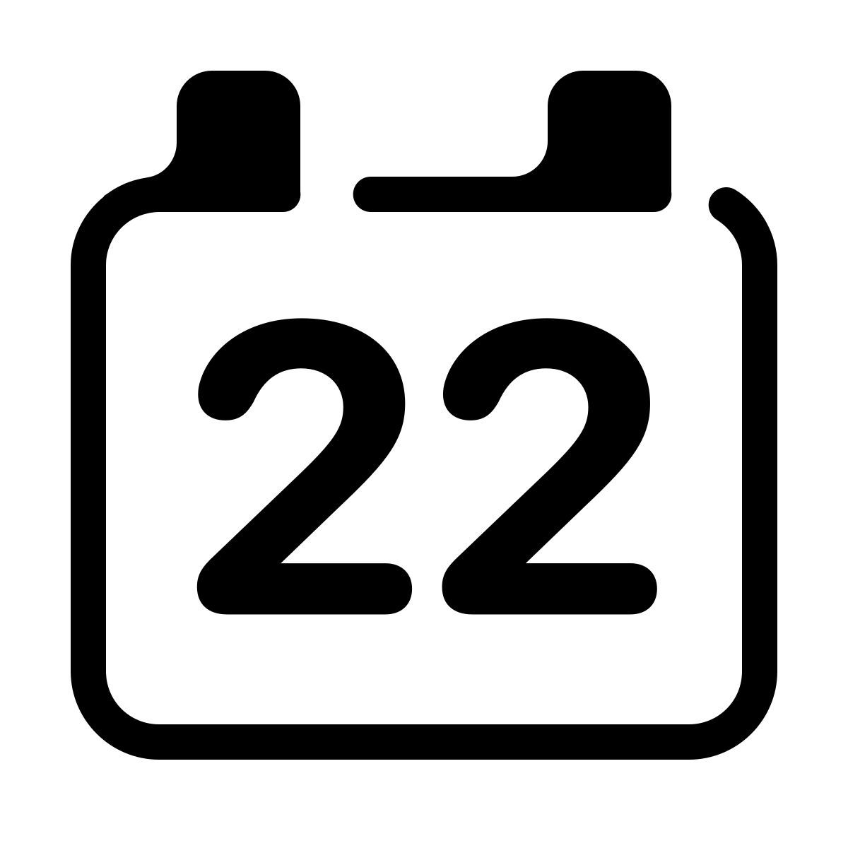 parakeet partial filled style kalender 22 icon