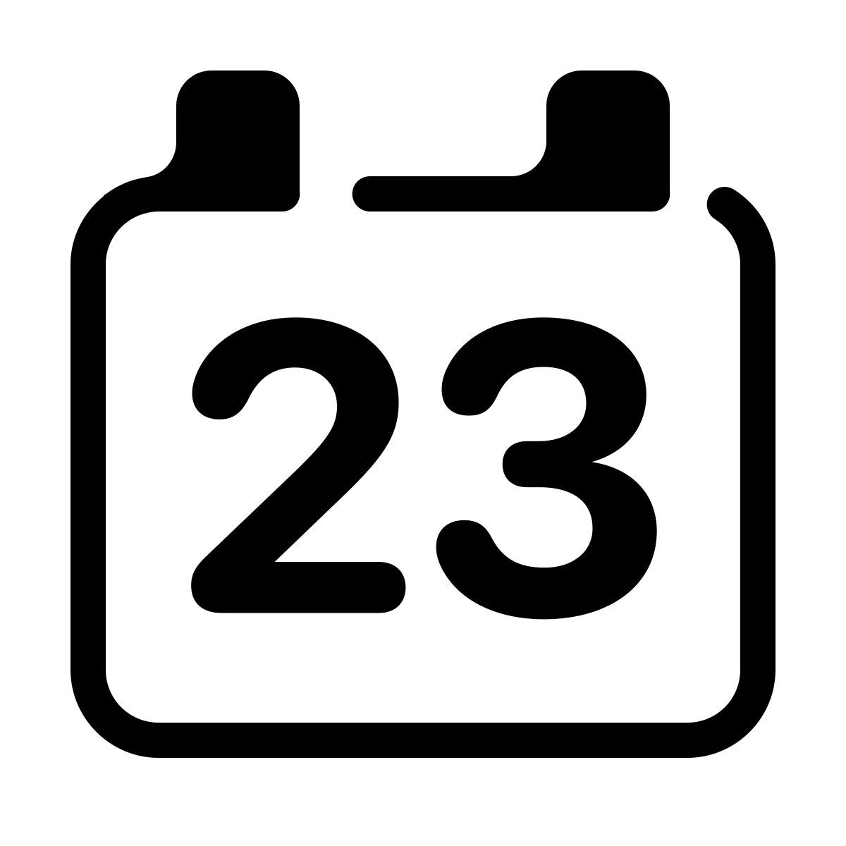 parakeet partial filled style kalender 23 icon