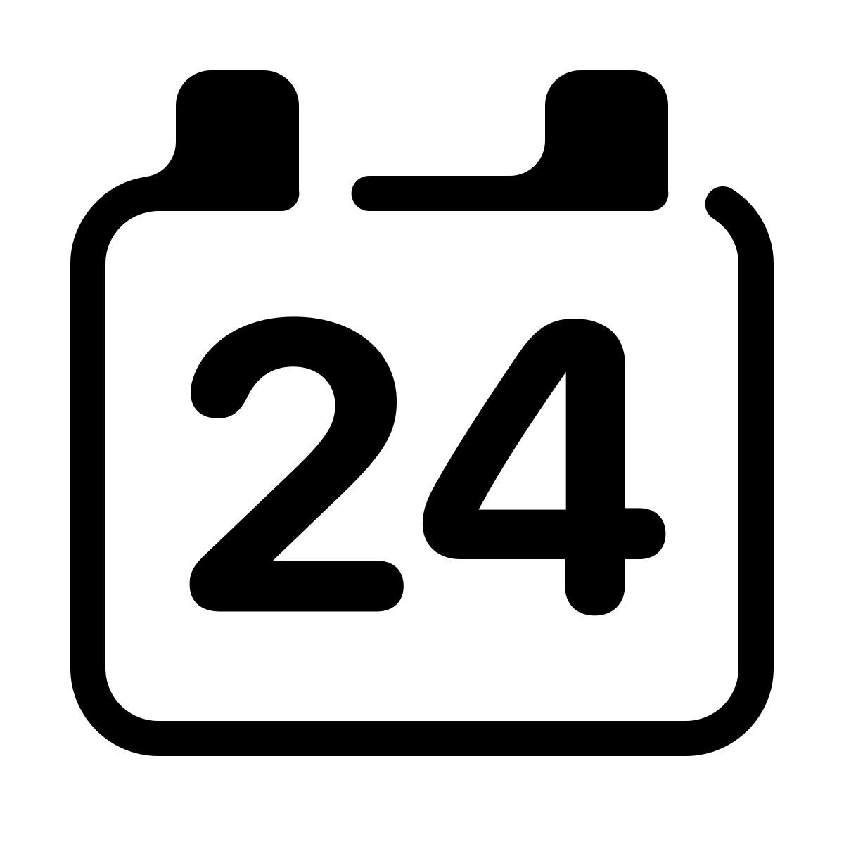 parakeet partial filled style kalender 24 icon