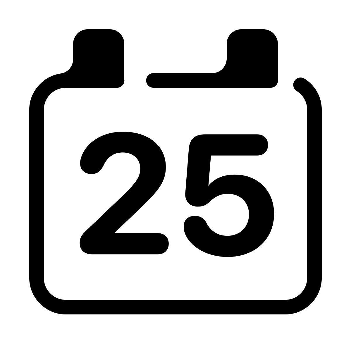 parakeet partial filled style kalender 25 icon