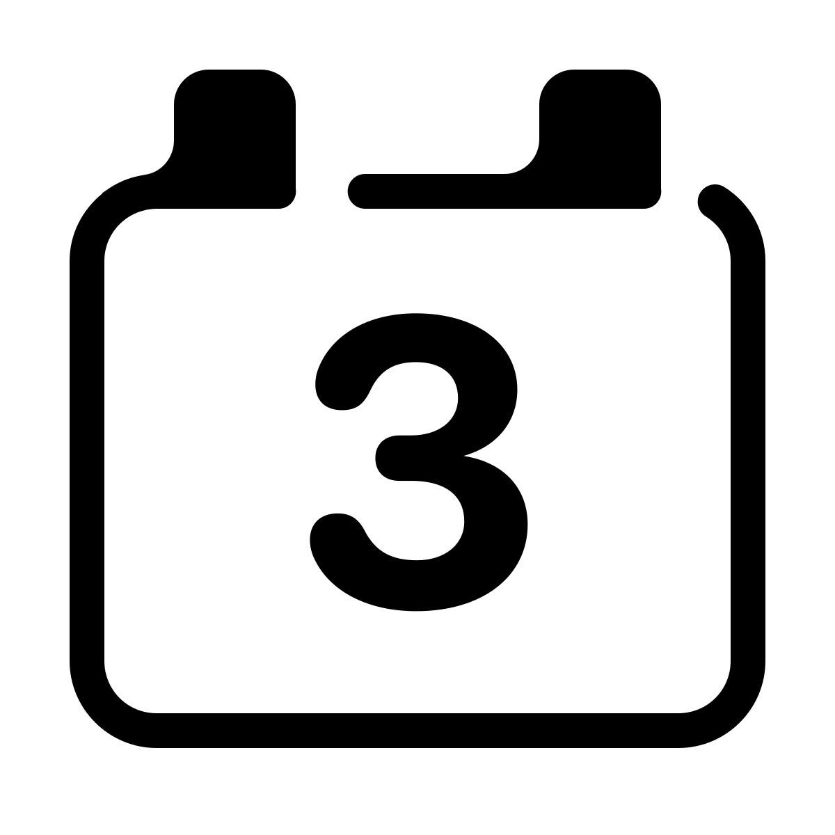 parakeet partial filled style kalender 3 icon