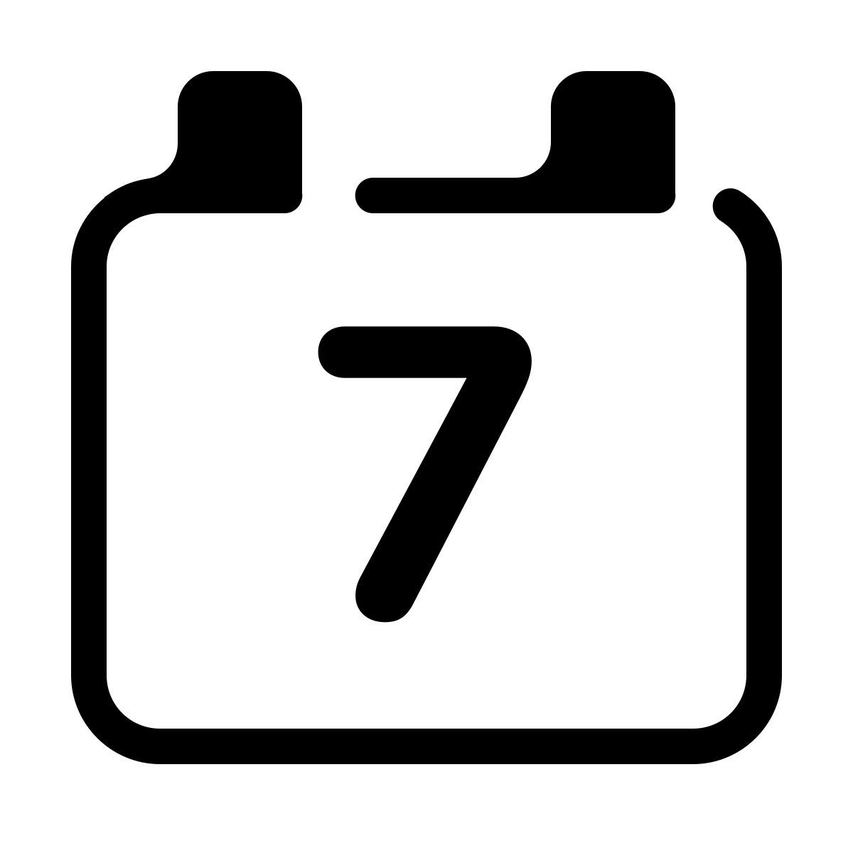 parakeet partial filled style calendar 7 icon
