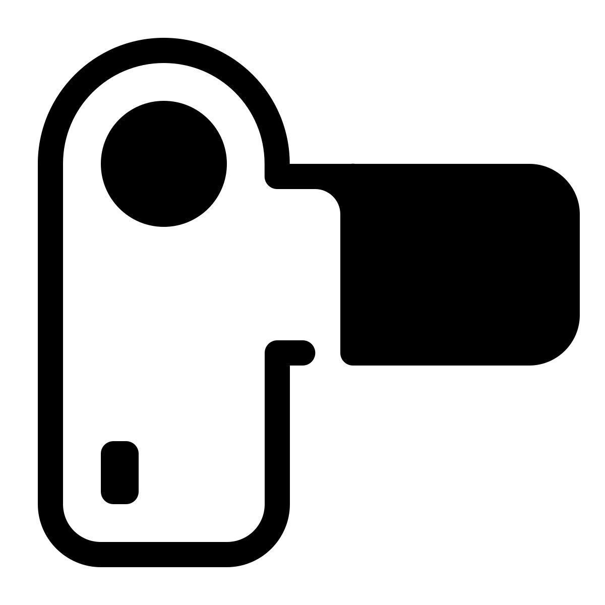 parakeet partial filled style camcorder icon