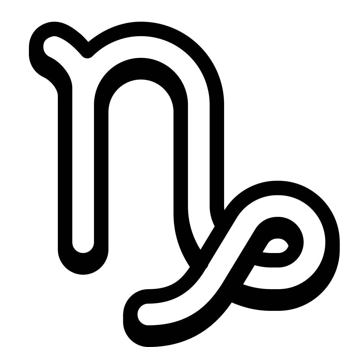 parakeet partial filled style capricorne icon