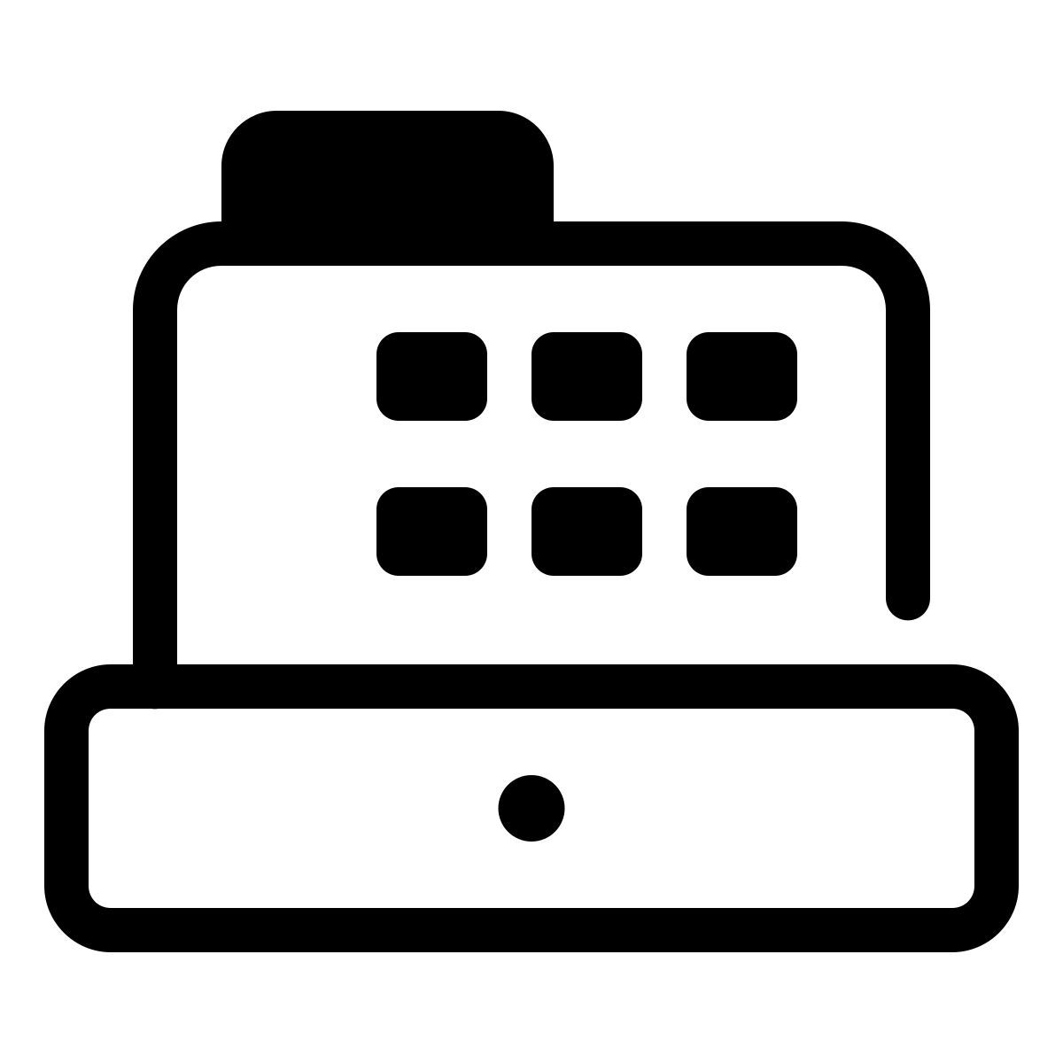 parakeet partial filled style caisse enregistreuse icon