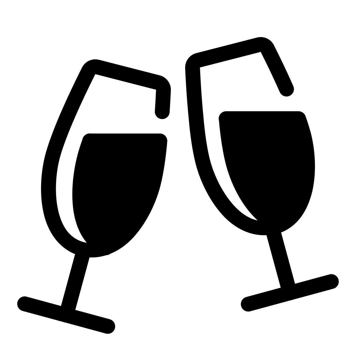 parakeet partial filled style champagne icon