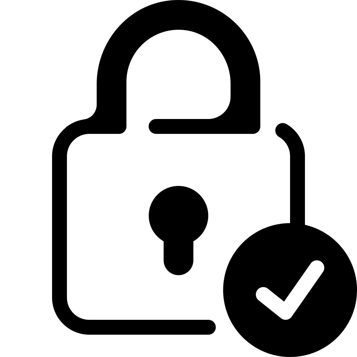 parakeet partial filled style check lock icon