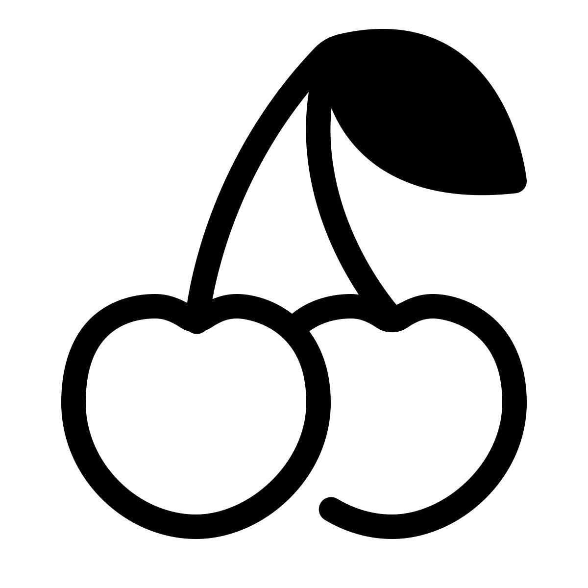 parakeet partial filled style cherry icon