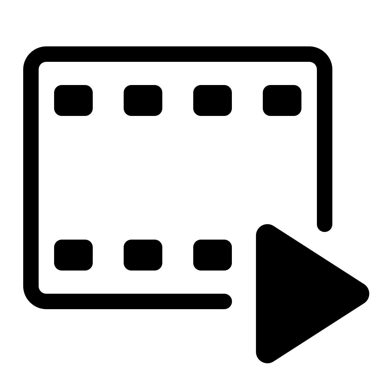 parakeet partial filled style cinema film play icon