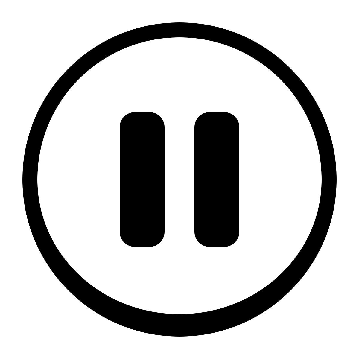 parakeet partial filled style pause button icon