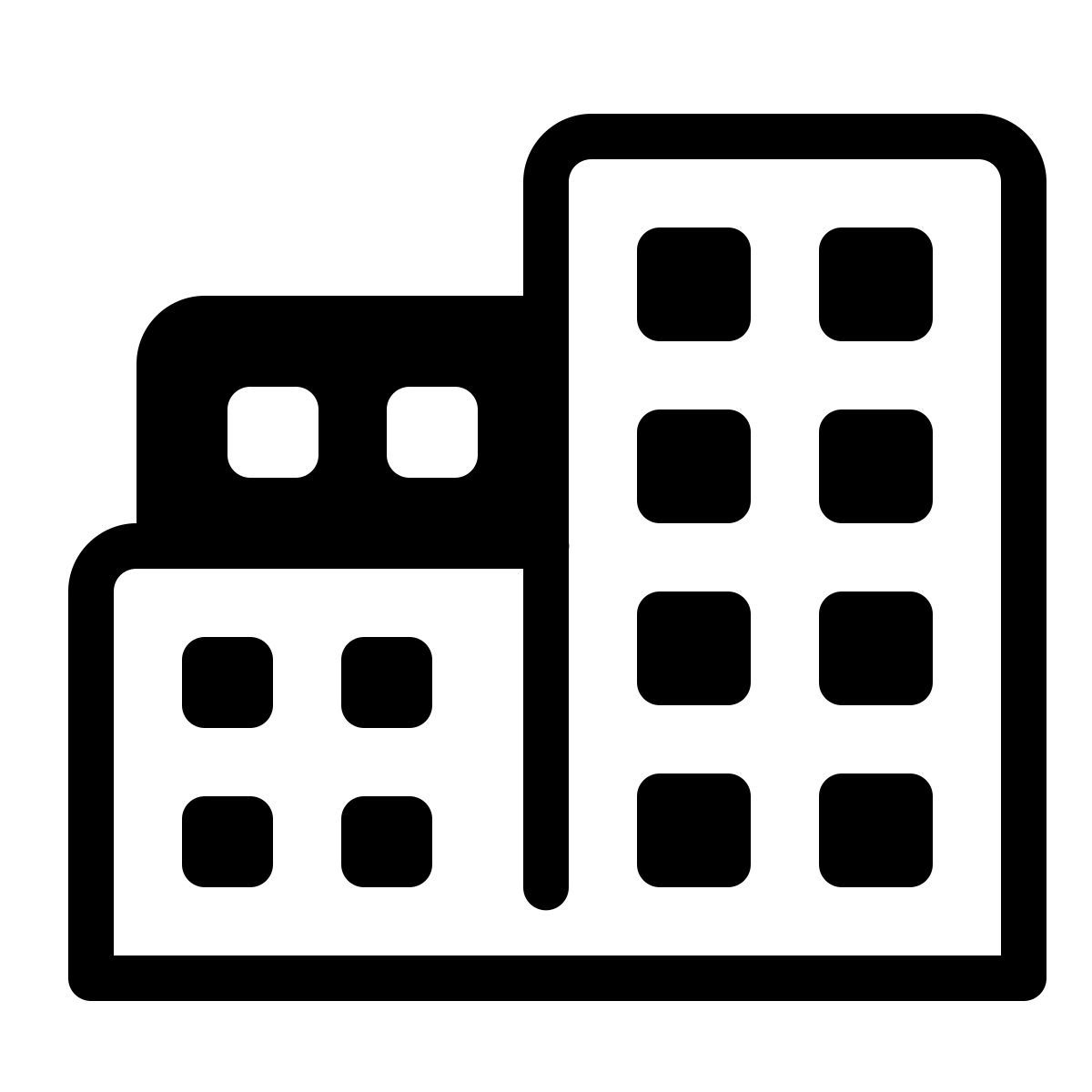 parakeet partial filled style 都市の建物 icon