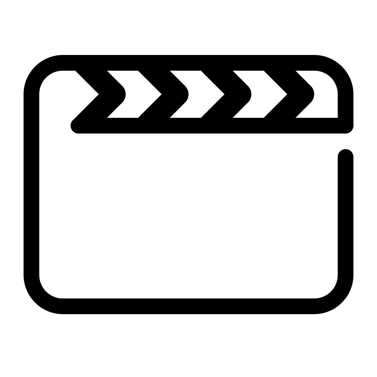 parakeet partial filled style clapperboard icon