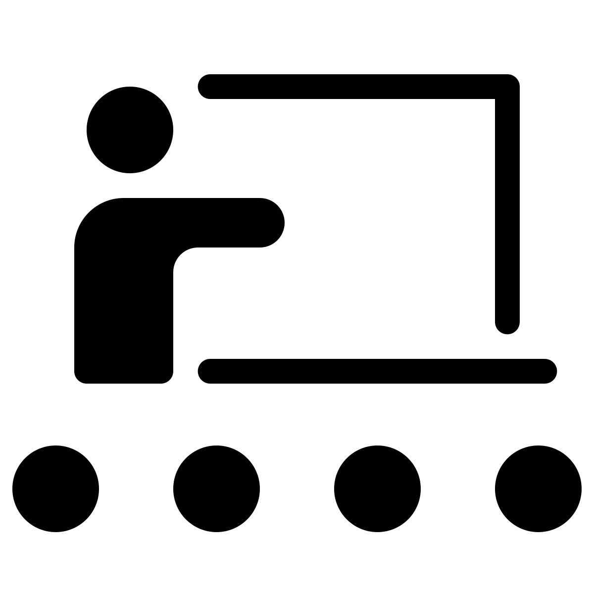 parakeet partial filled style classroom icon