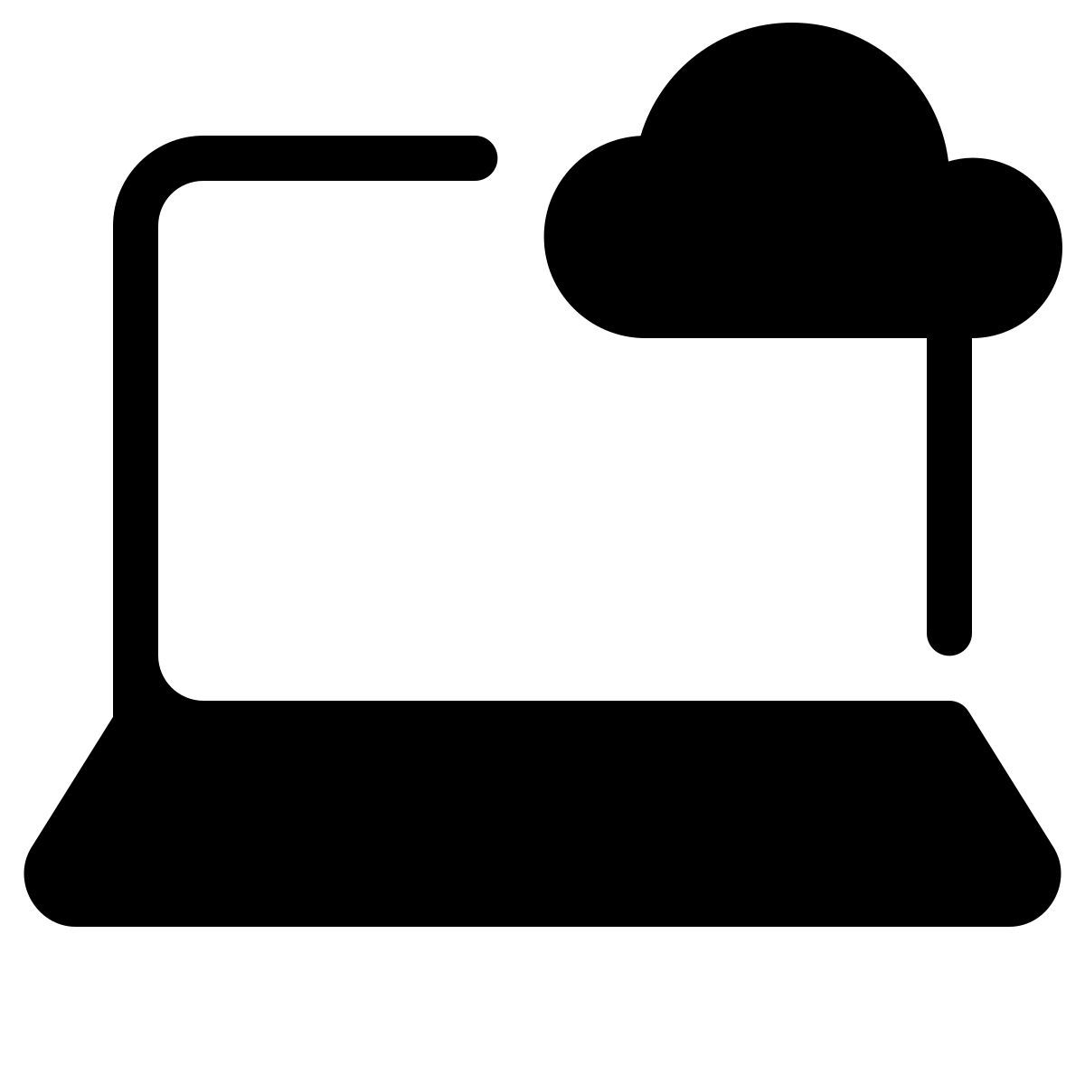 parakeet partial filled style cloud computing icon