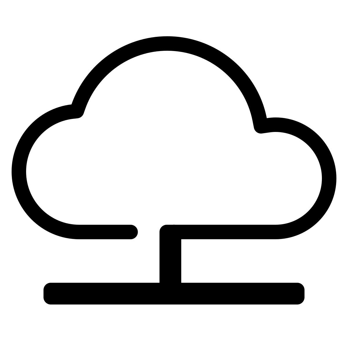 parakeet partial filled style cloud connection icon