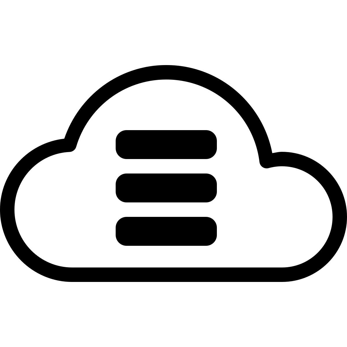 parakeet partial filled style cloud database icon