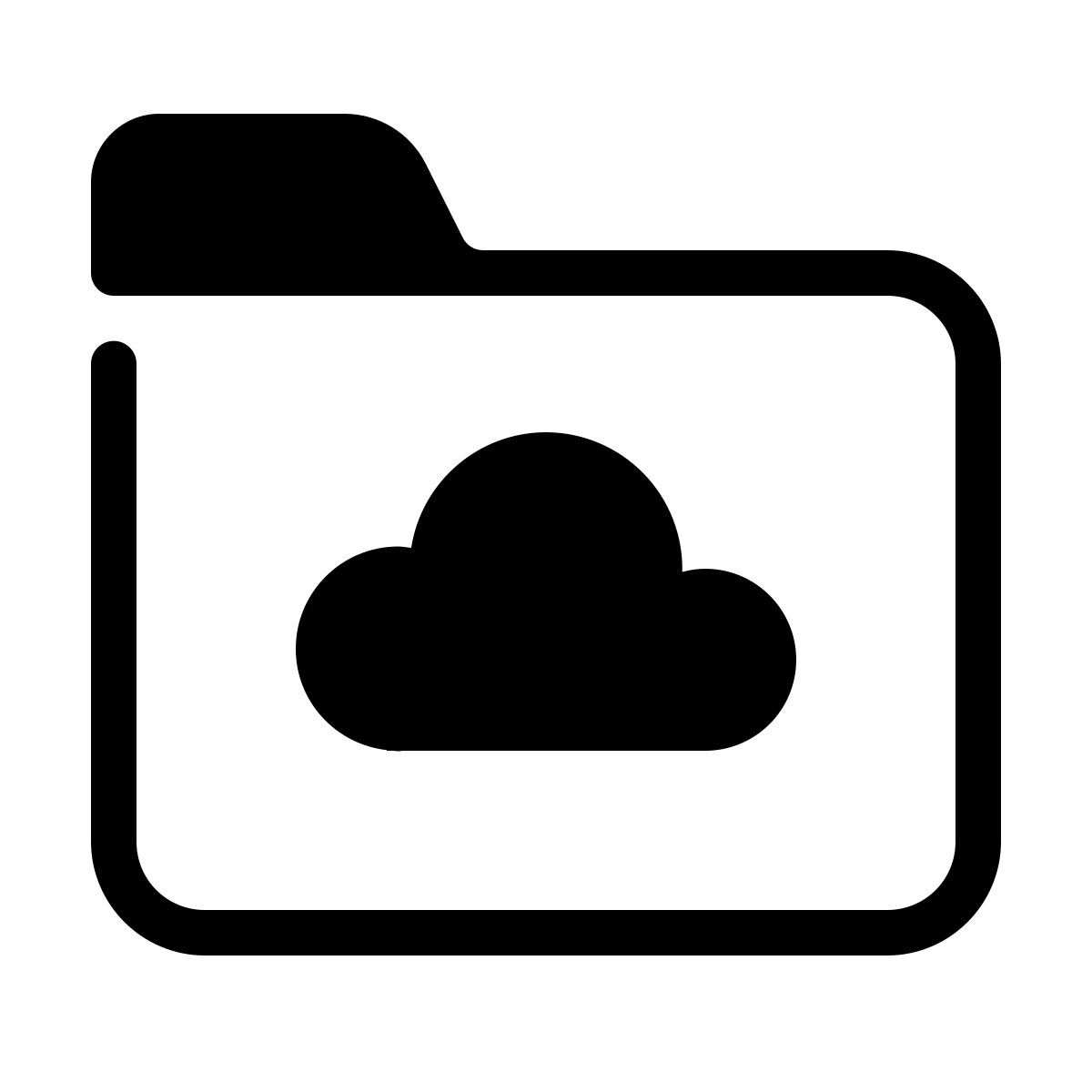 parakeet partial filled style cartella cloud icon