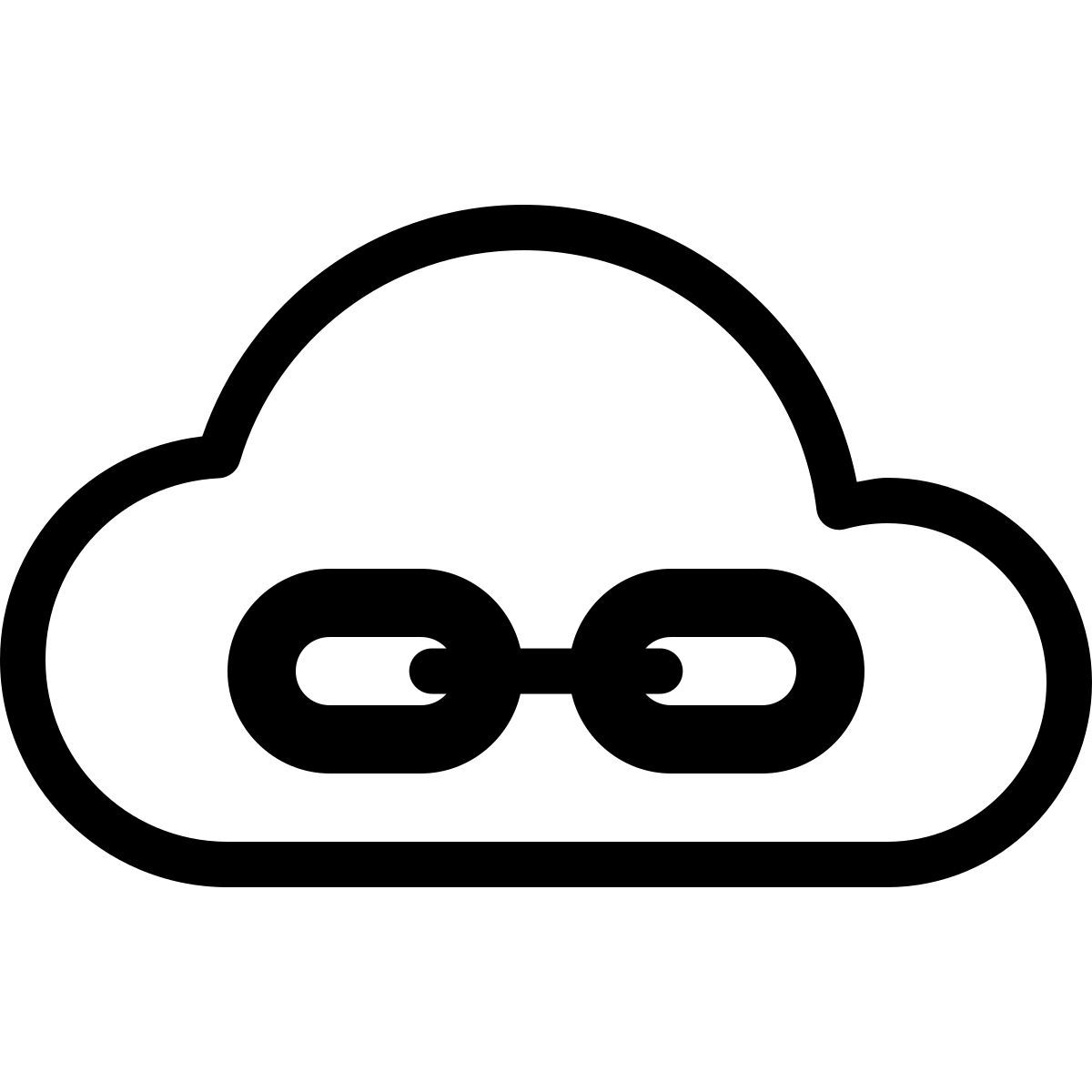 parakeet partial filled style cloud link icon