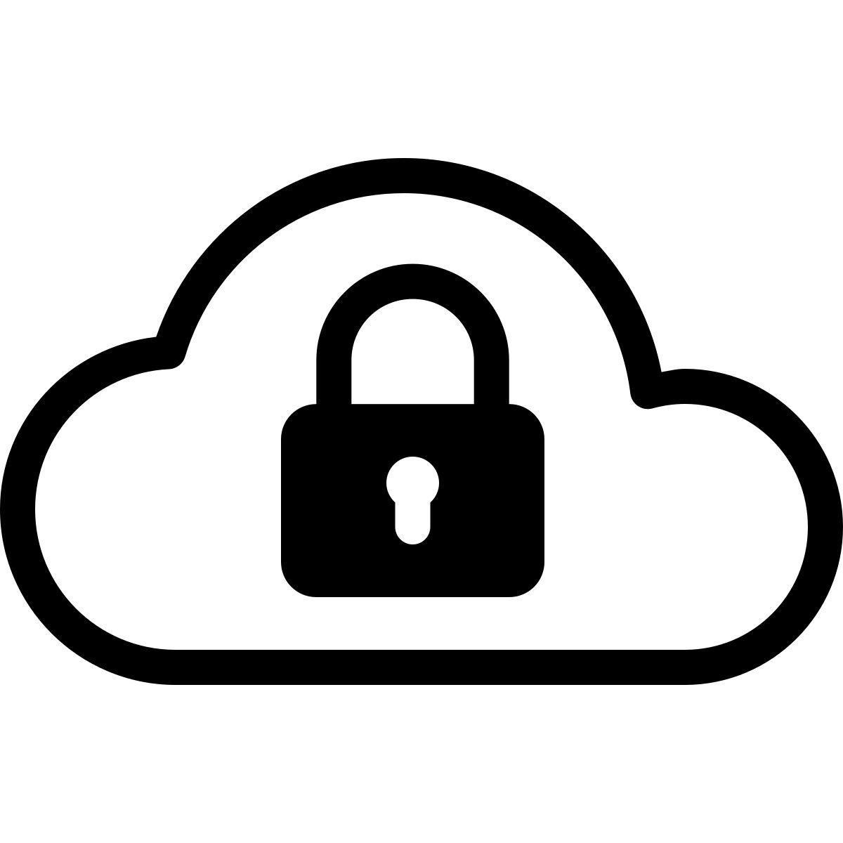 parakeet partial filled style cloud lock icon