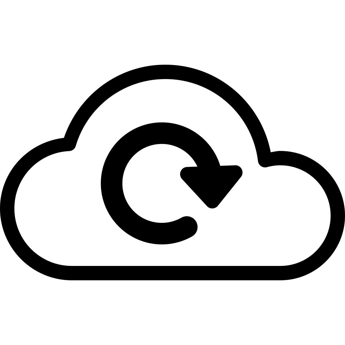 parakeet partial filled style cloud refresh icon