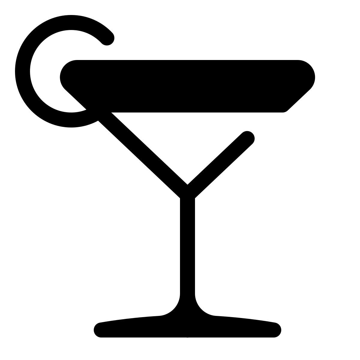 parakeet partial filled style cocktail icon