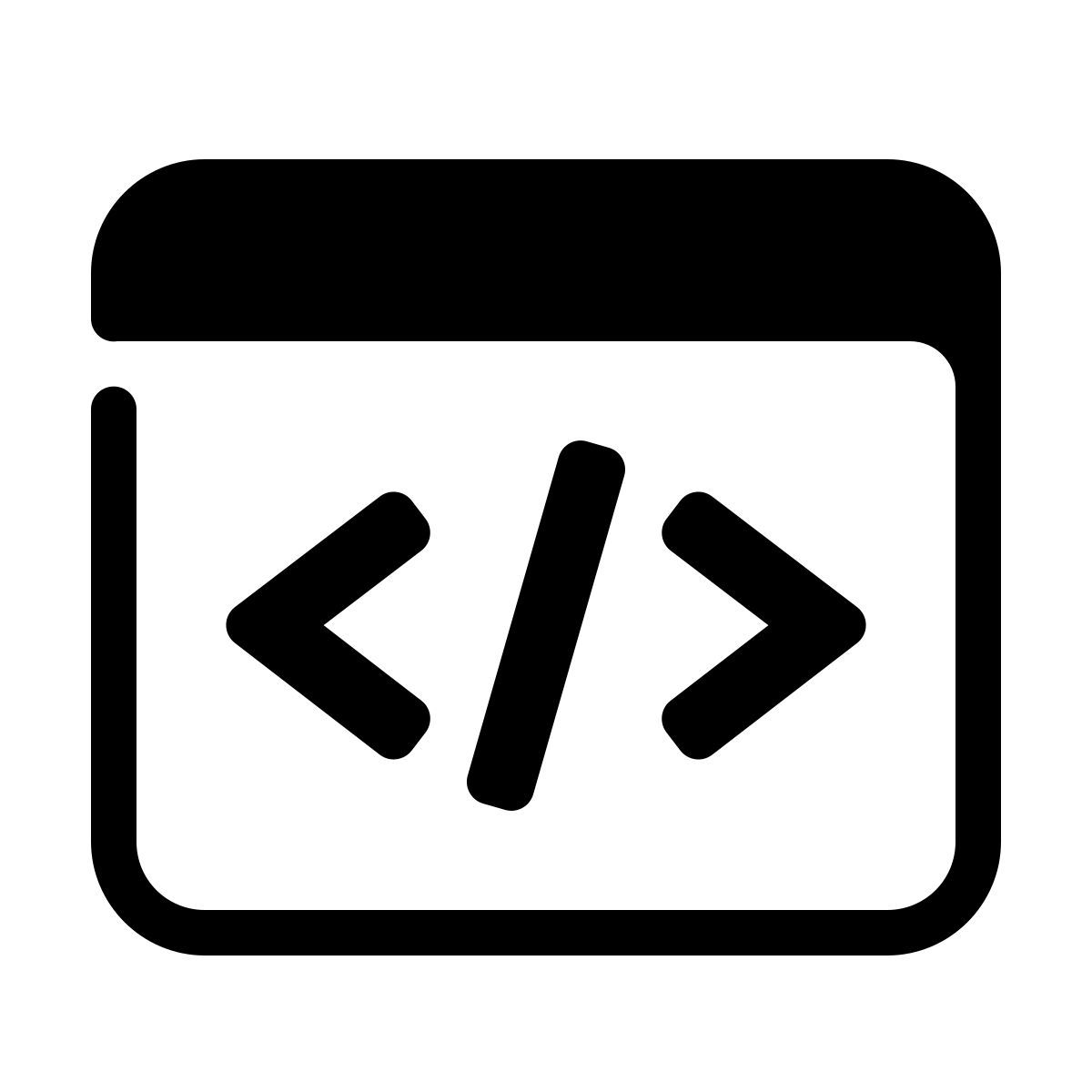 parakeet partial filled style code icon