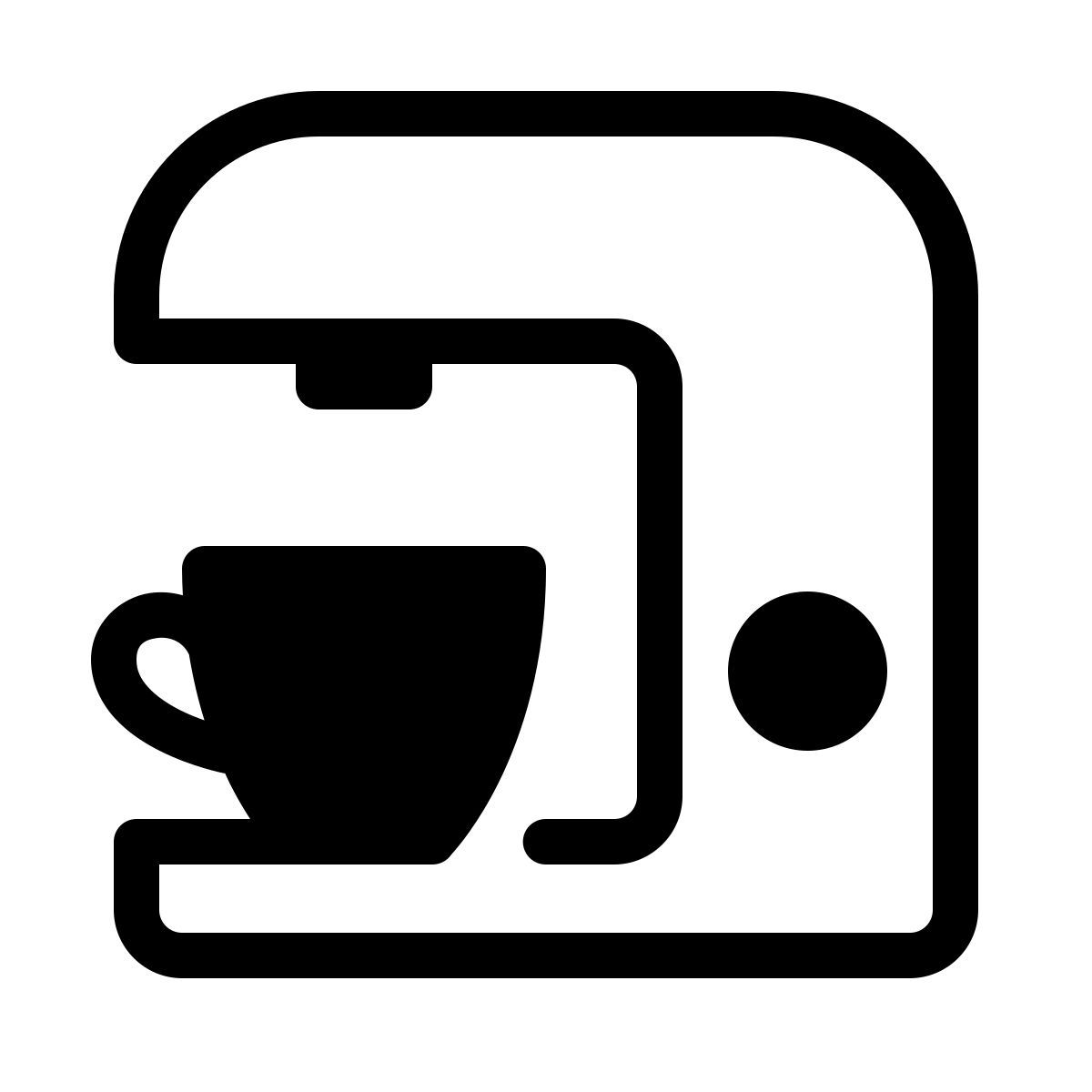 parakeet partial filled style cafetera icon
