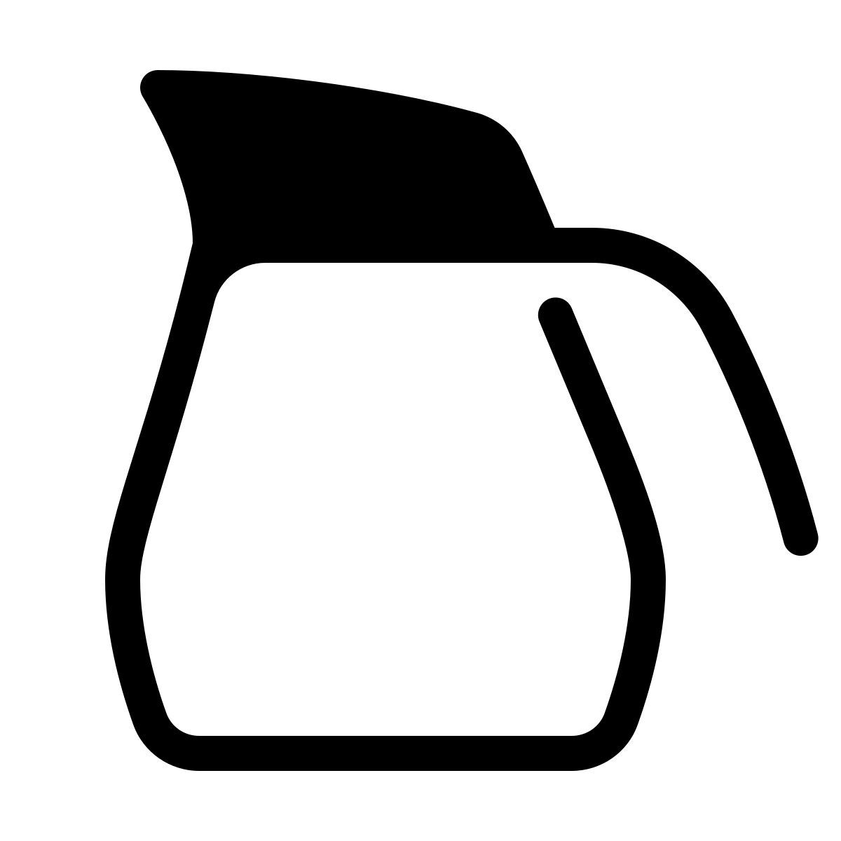 parakeet partial filled style olla llena de café icon