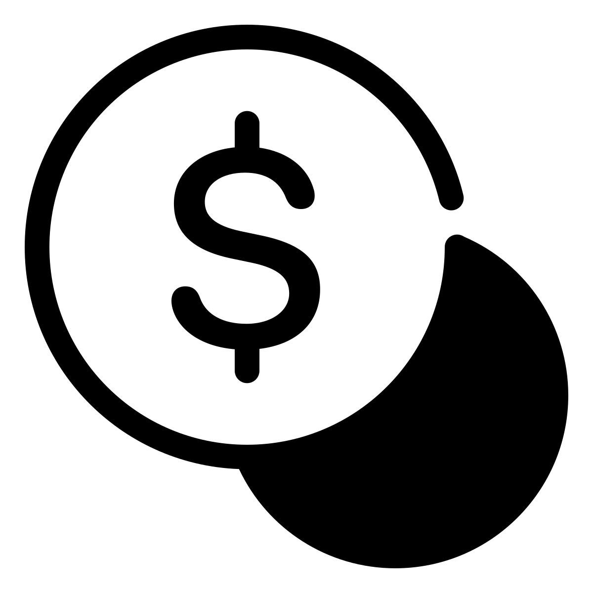 parakeet partial filled style coins icon