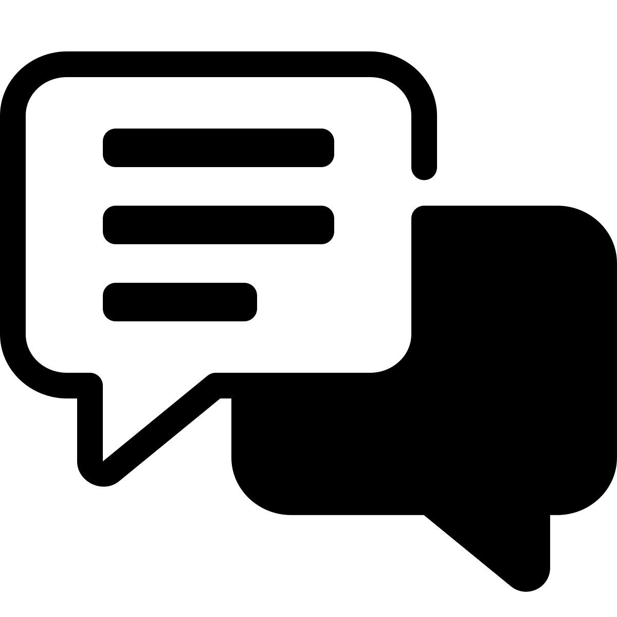 parakeet partial filled style communication icon