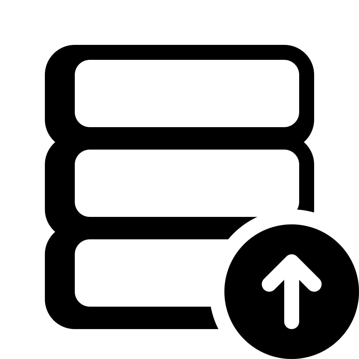 parakeet partial filled style database restore icon