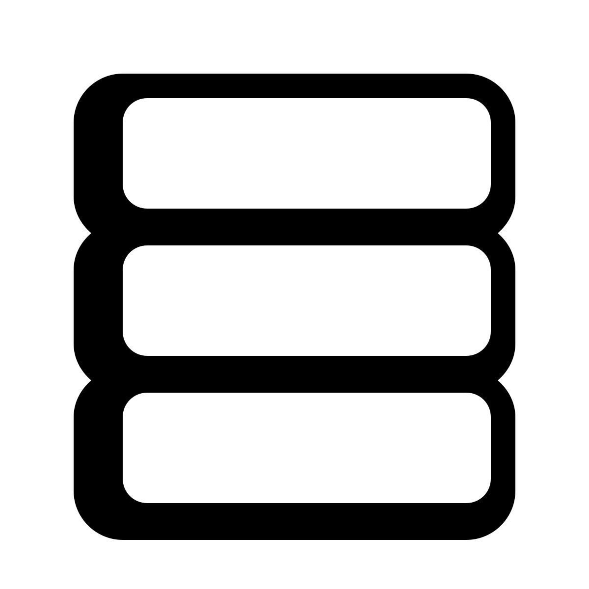 parakeet partial filled style datenbank icon