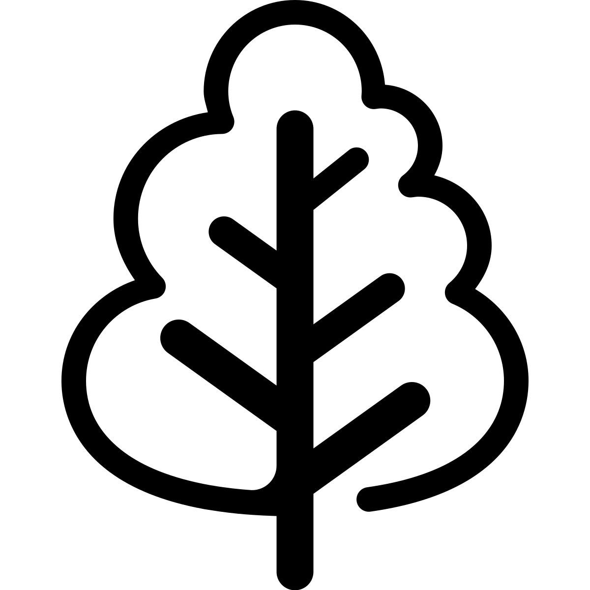 parakeet partial filled style oak tree icon