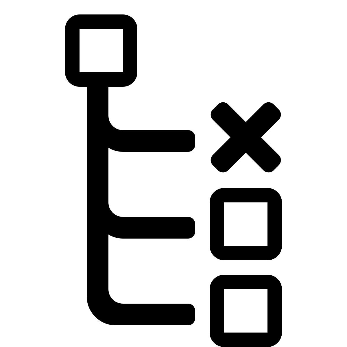 parakeet partial filled style delete subnode icon