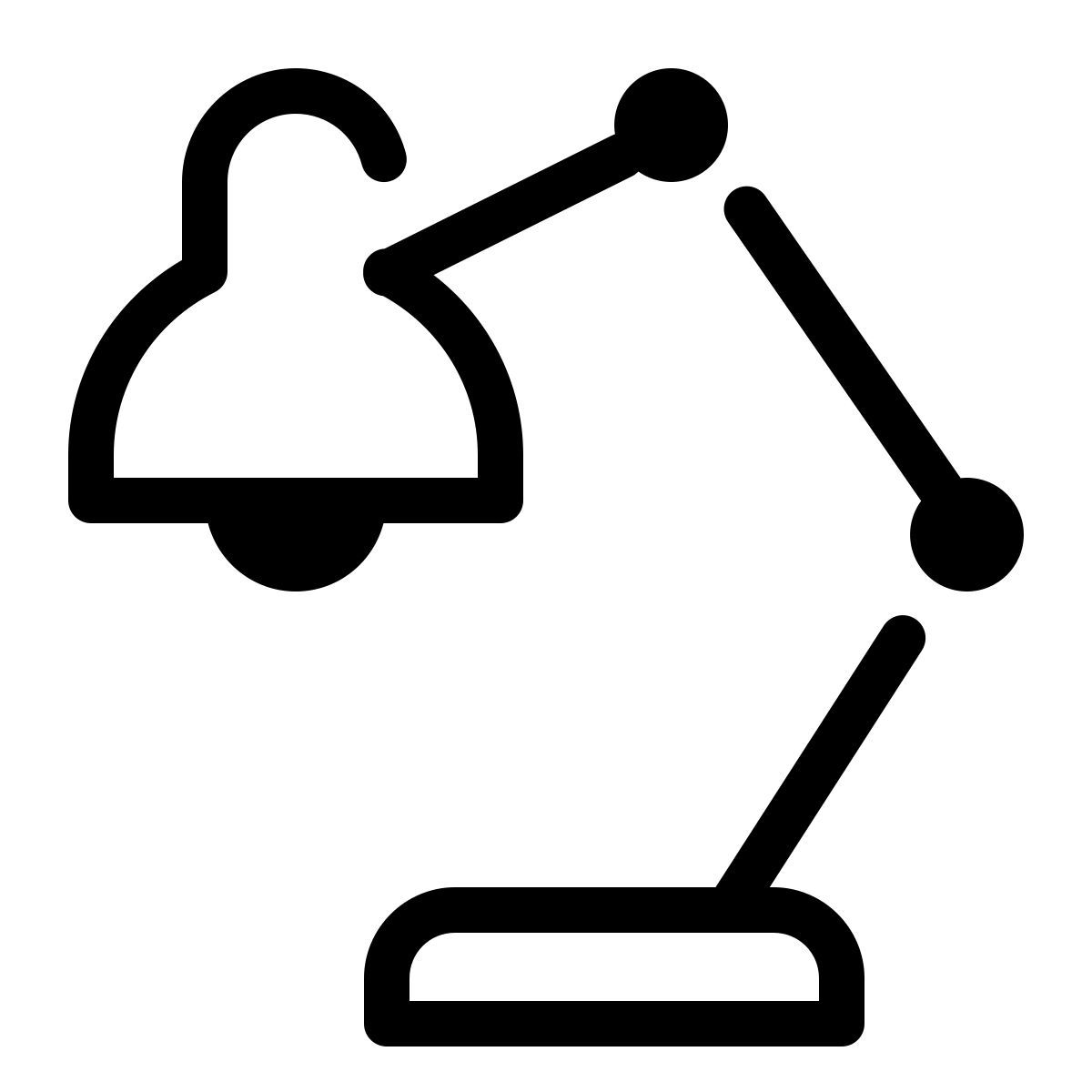 parakeet partial filled style lâmpada de mesa icon