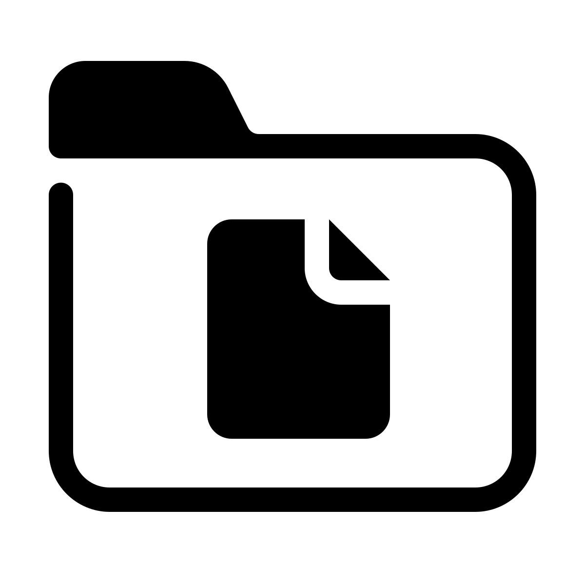 parakeet partial filled style documents folder icon