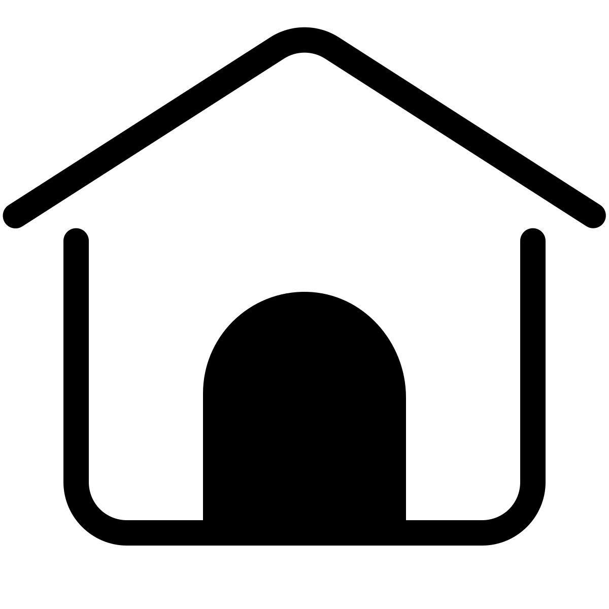 parakeet partial filled style dog house icon