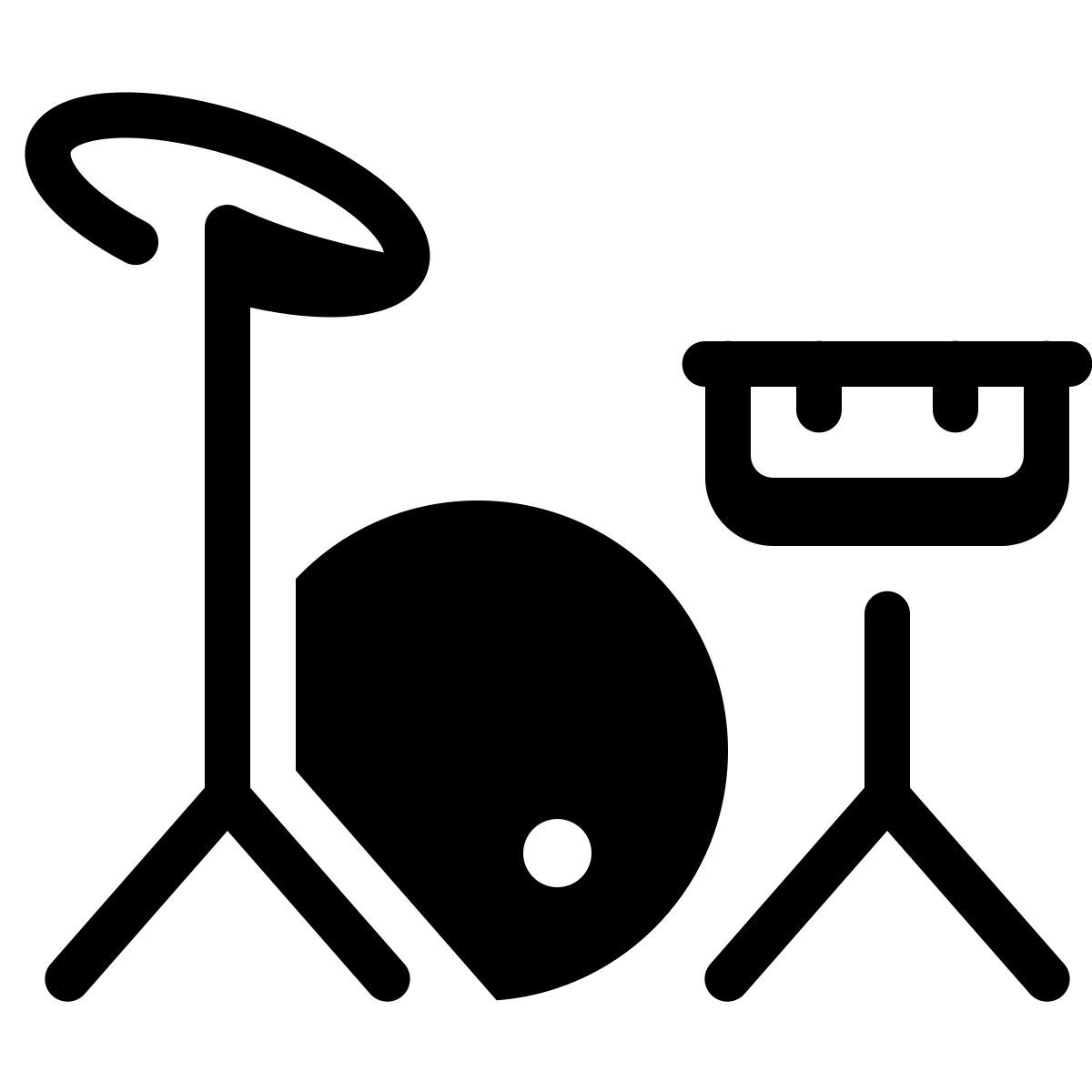 parakeet partial filled style drum set icon
