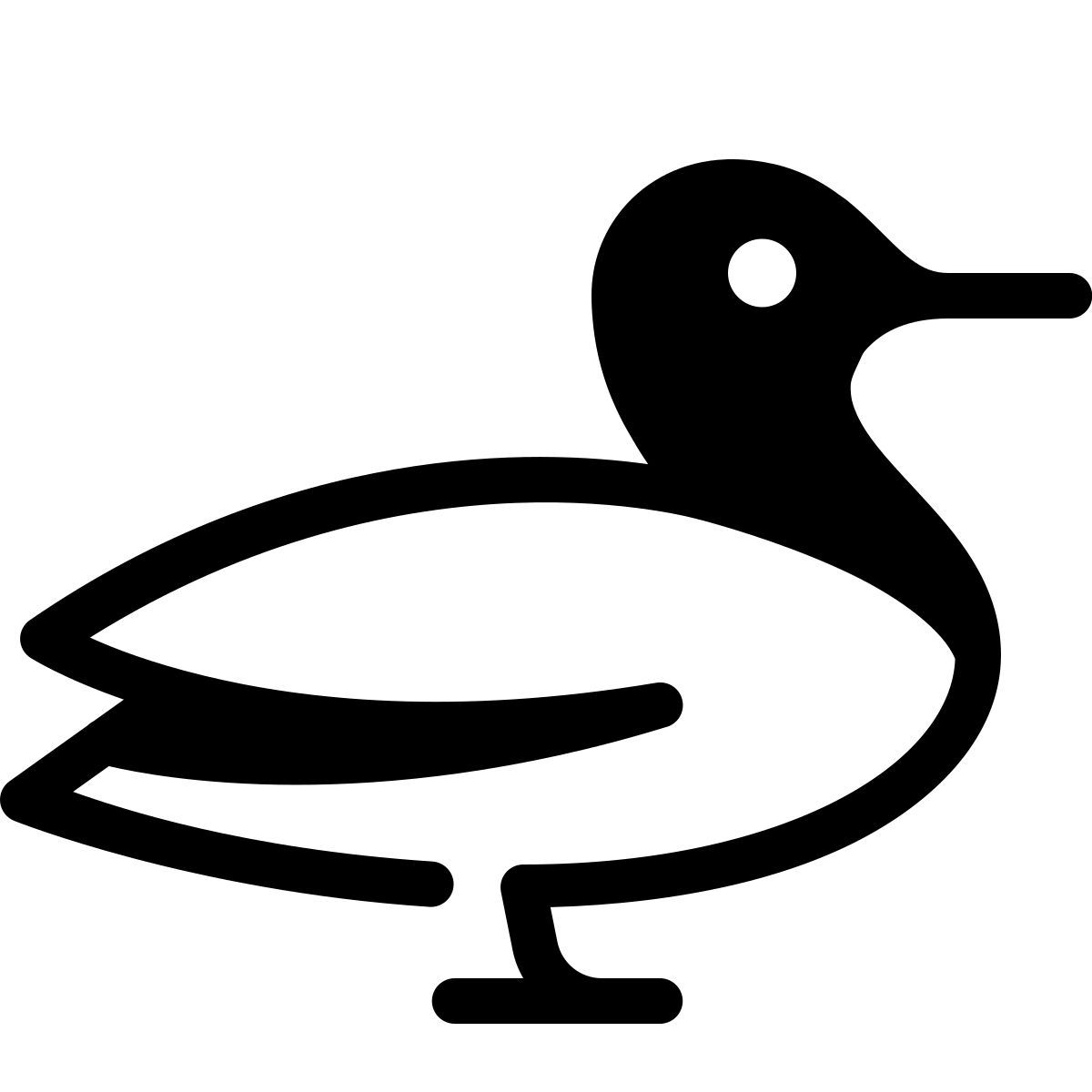 parakeet partial filled style canard icon