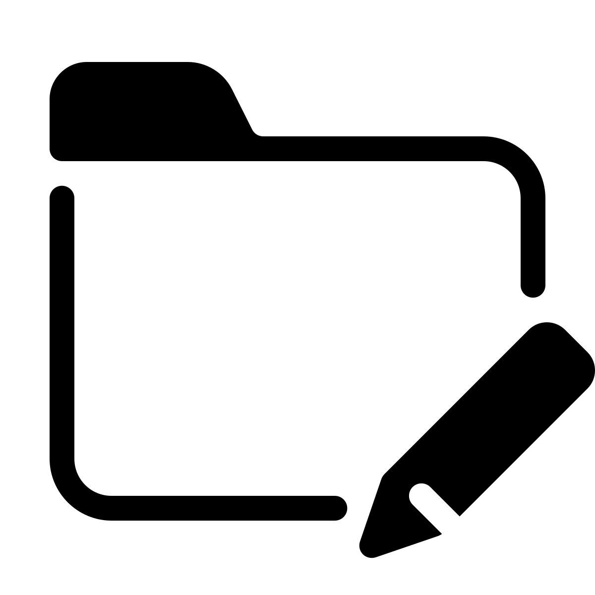 parakeet partial filled style edit folder icon