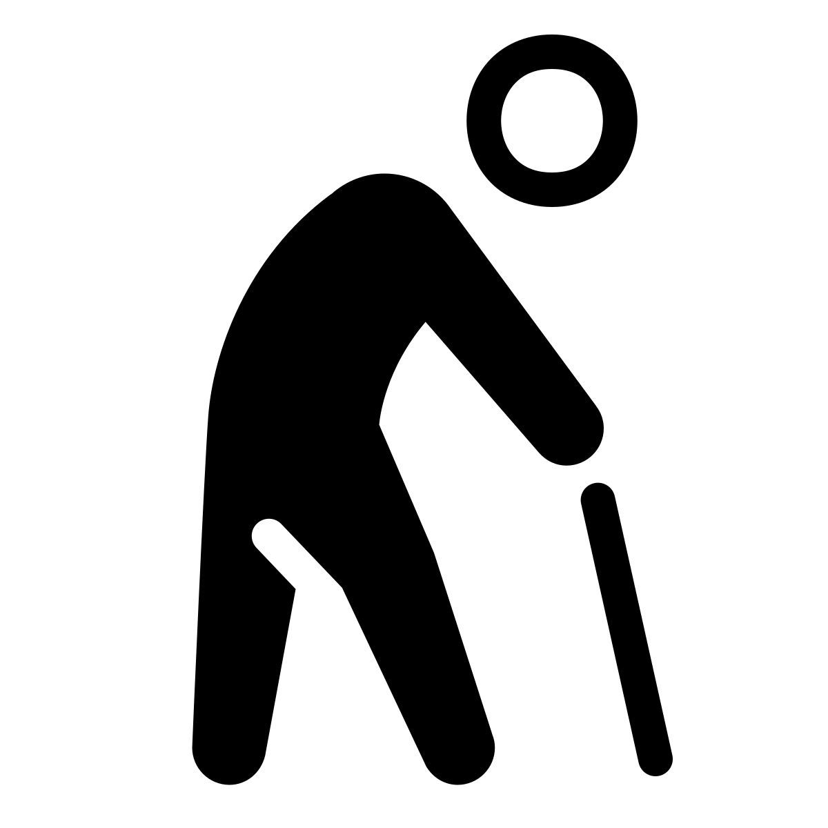 parakeet partial filled style elderly person icon