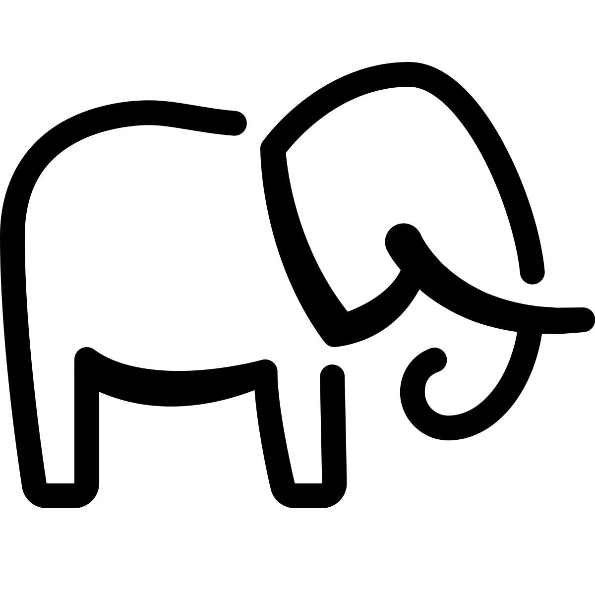 parakeet partial filled style eléphant icon